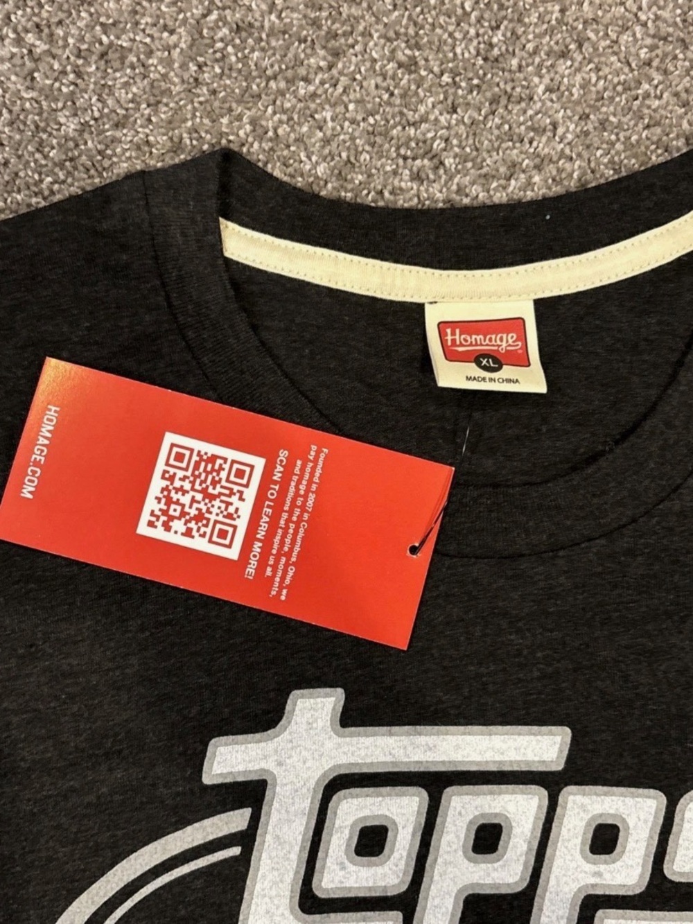 Topps HOMAGE Chrome Logo T-Shirt - METALLIC INK in the LOGO XL - Picture 4 of 5